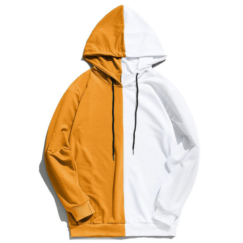 white and orange moletom com capuz