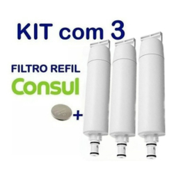 Kit 3 Filtro Refil Consul para Purificador de Água CPC35AF Menor preço em Kit 3 Filtro Refil Consul para Purificador de Água CPC35AF