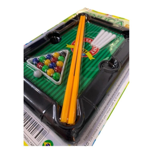 Mesinha de Jogo Sinuca 40CM Infantil Snooker Brilhar Com 02 Tacos Bolas em  Promoção na Americanas