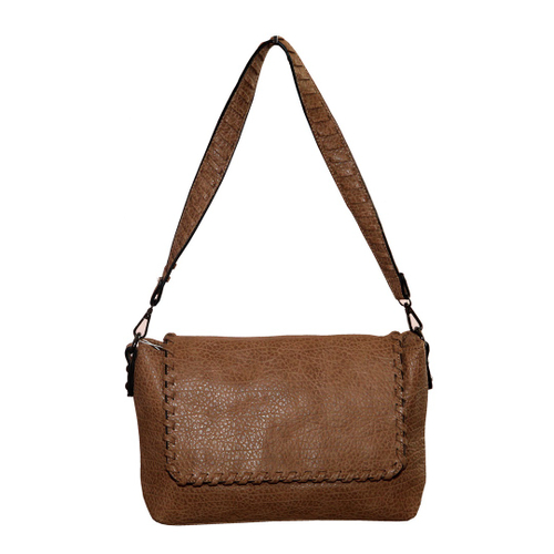 tan suede bucket bolsa