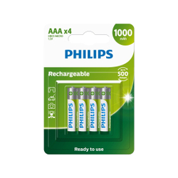 Pilha Recarregável Palito aaa Philips 1000mAh com 4 Unidades é boa?