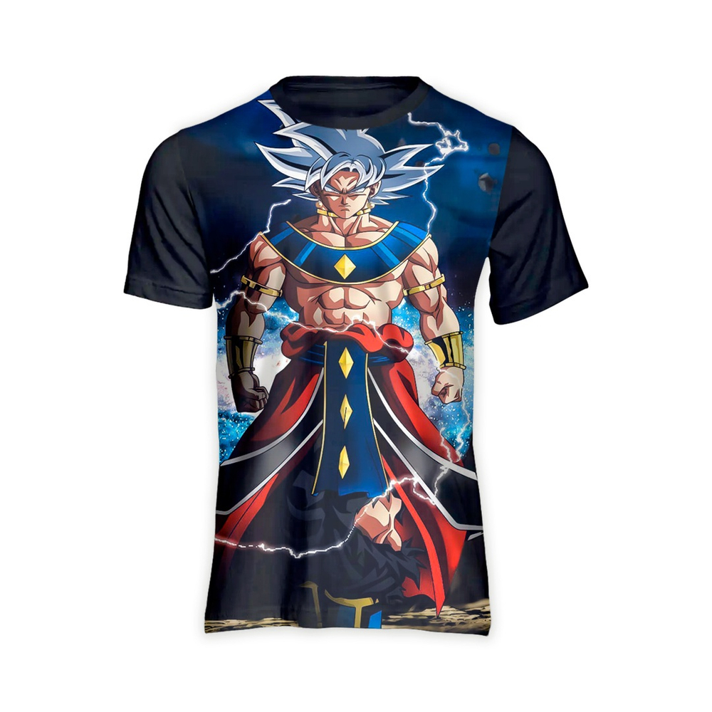 Camiseta Raglan Dragon Ball Goku Deus Cabelo Azul Ssj 1298