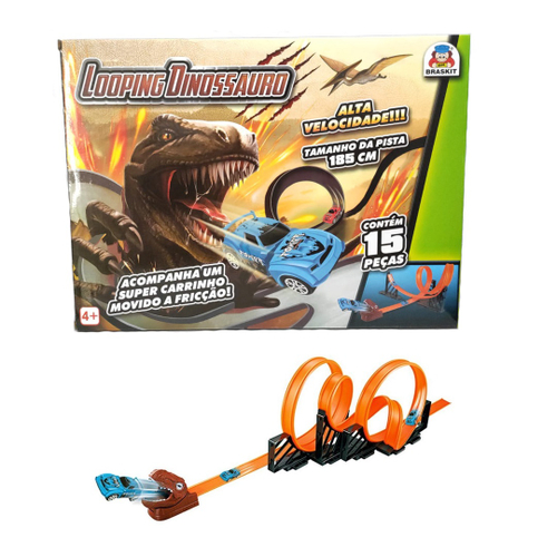 Pista hot wheels ataque dinossauro t rex mattel