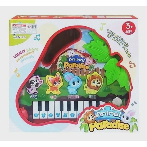 Piano teclado infantil bebe bichos musical moranguinho king toys