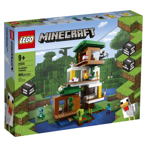 LEGO® Minecraft™ A Casa da Árvore Moderna 21174 Kit de Construção (909  peças)