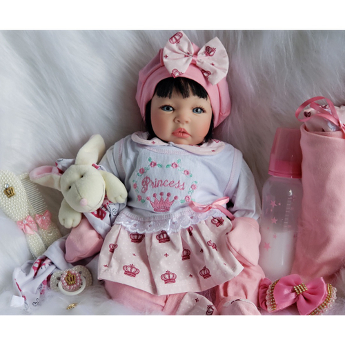 Bb Reborn Boneca Newborn Morena Kawaii Completa 23 Acessório em Promoção na  Americanas