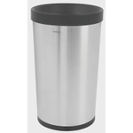 Lixeira Inox Konika sem Tampa 50 L com Acabamento Scotch Brite Base e Aro em Polipropileno Tramontina 94539/002