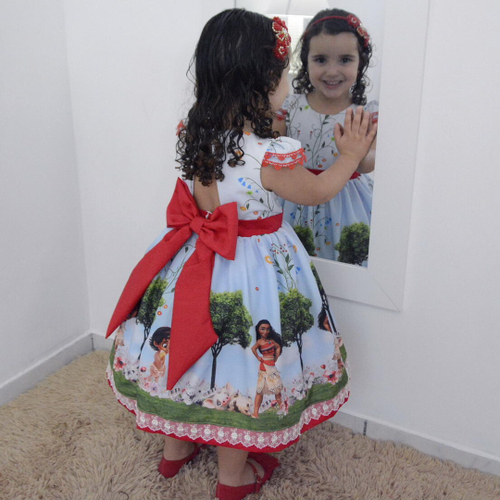 Vestido Infantil Menina Festa Aniversário Bebe Moana Baby em Promoção na  Americanas