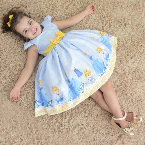 Vestido Princesa Cinderela Aniversário Azul 4 ao 10 em Promoção na  Americanas