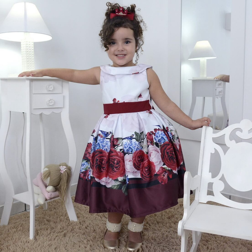 Vestido festa best sale infantil floral