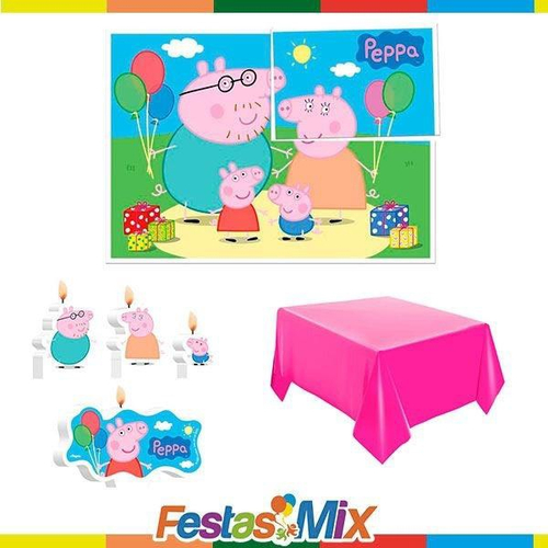 Peppa - casinha cores fortes - festa decoração no Shoptime