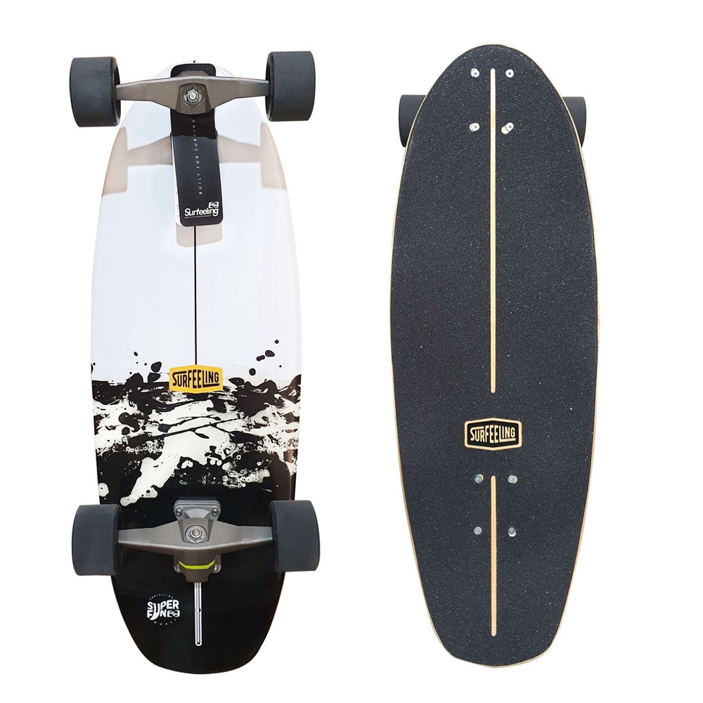 SURFEELING SUPER FUN SKATEBOARD SERIES SKATEBOARD - BLACK - For