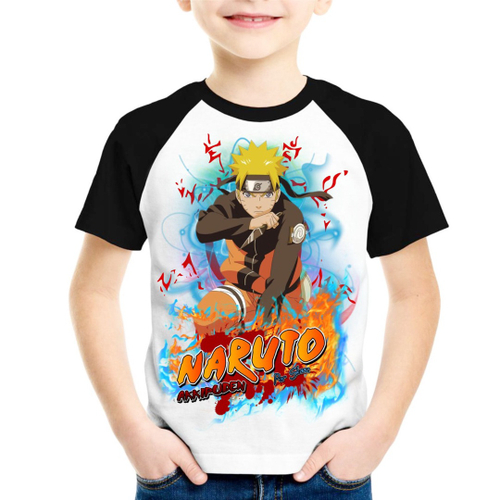 Naruto Camiseta Infantil Inserimos Nome Da Criança