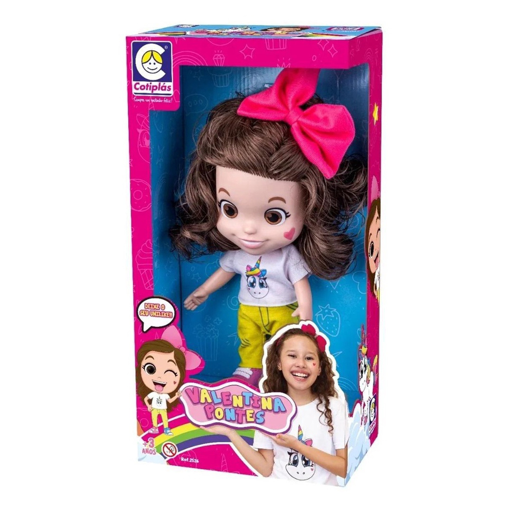 Cotiplás BONECA VALENTINA PONTES, Multicor : : Brinquedos e  Jogos