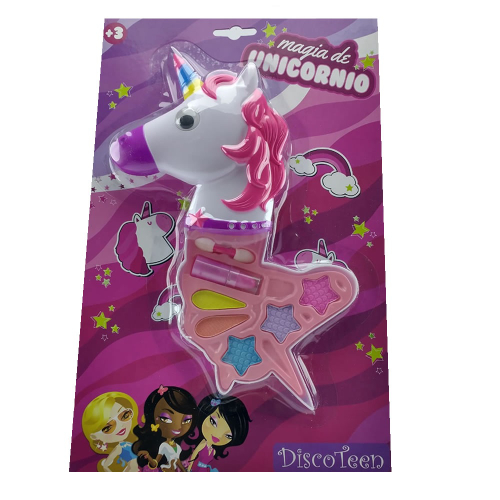 Kit Maquiagem Infantil Unicornio DiscoTeen Estojo Brinquedo - Kit