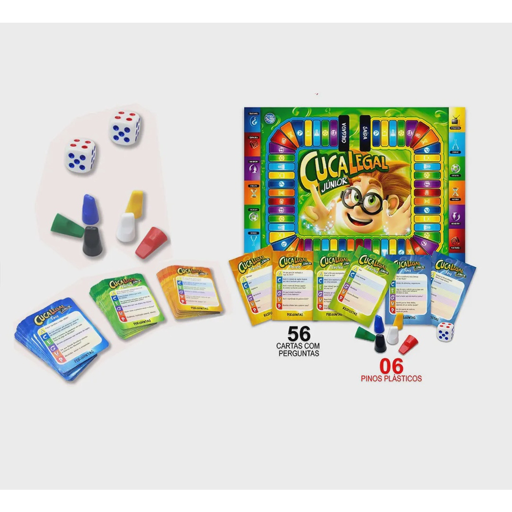 Jogo Tabuleiro Cuca Legal Perguntas Carta Presente Brinquedo