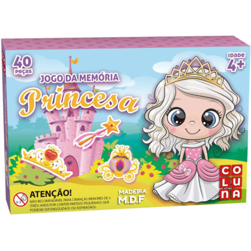 Jogo da Memória Princesas - 40 Peças