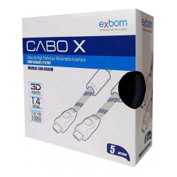 Cabo Hdmi 5 Metros Blindado 1.4 Filtro Malha 5m Full Hd 3d Menor preço em Cabo Hdmi 5 Metros Blindado 1.4 Filtro Malha 5m Full Hd 3d