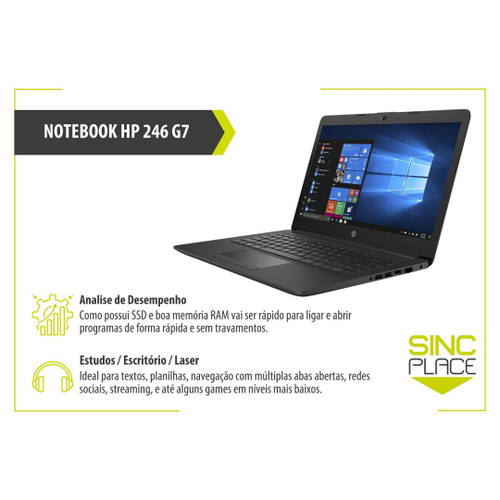 Notebook Hp 246 G7 Core I3 4gb 128gb Ssd 14 Win10 em Promoção Ofertas