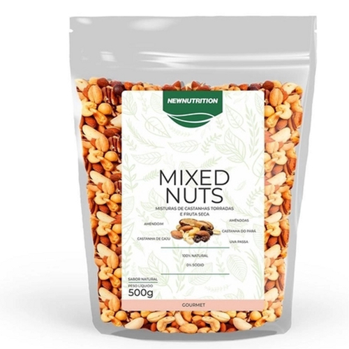 Mix De Castanhas Mixed Nuts 500g NewNutrition em Promoção Ofertas na