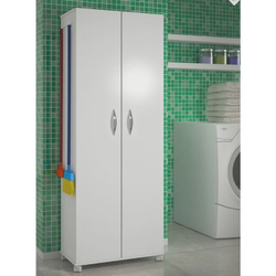 Armário Branco Com Rodízios Multiuso 2 Portas Menor preço em Armário Branco Com Rodízios Multiuso 2 Portas