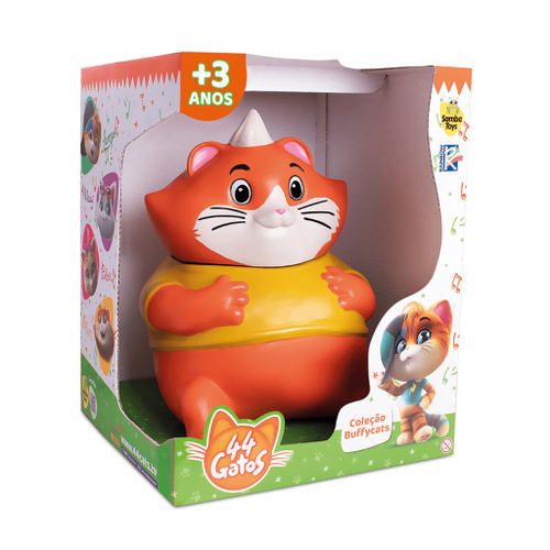 Boneco Gato Almondega Desenho Animado 44 Gatos Em Vinil 30cm em