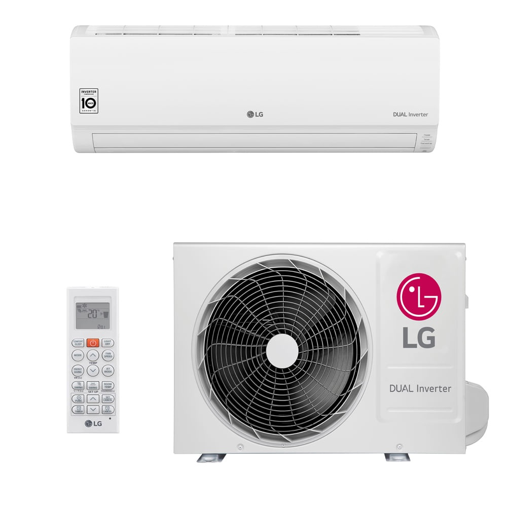 Ar Condicionado LG Split Inverter Hi Wall DUAL Compact 9000 BTUs Frio 220V - S4-Q09WA5AC