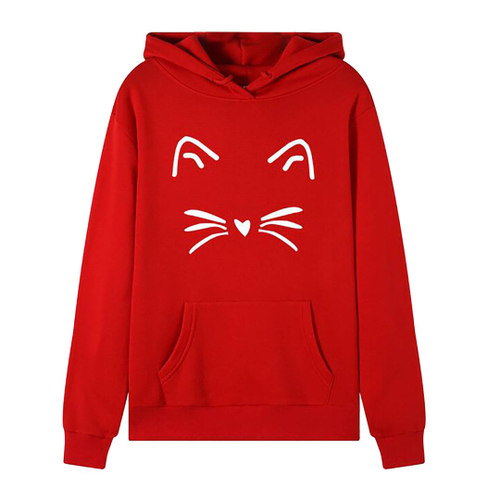 red cat moletom com capuz