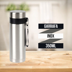 Garrafa Squeeze Térmica 350ml Aço Inox Academia Café Água Menor preço em Garrafa Squeeze Térmica 350ml Aço Inox Academia Café Água