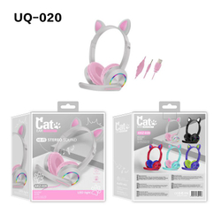 Headphone Gamer Para Menina Microfone LED Gatinha Cinza Rosa Menor preço em Headphone Gamer Para Menina Microfone LED Gatinha Cinza Rosa