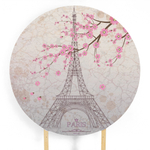 Painel Redondo Paris Sublimado Decorativo Alta Durabilidade