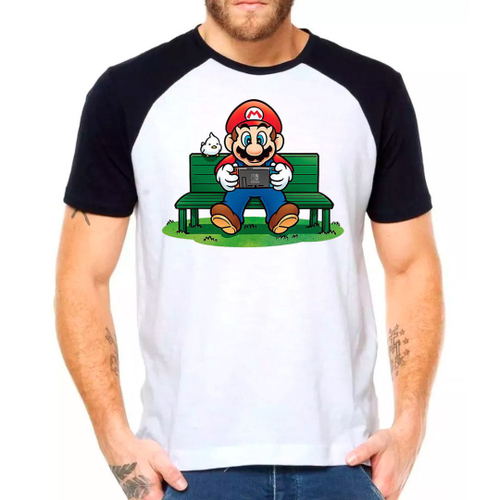 Camiseta Mario Bros Nintendo Jogos Antigos no Shoptime