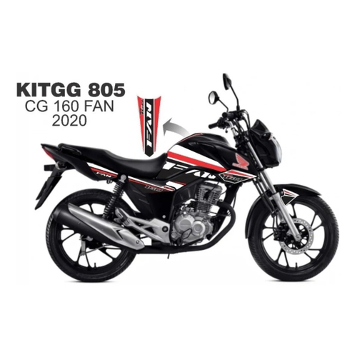 Jogo Adesivos Tanque Moto Honda Cg Titan 160 2018/2020