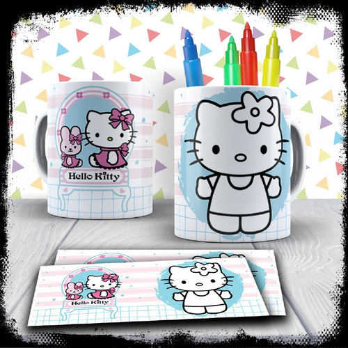 Boneca Hello Kitty Para Colorir Com Canetinhas Para Pintar