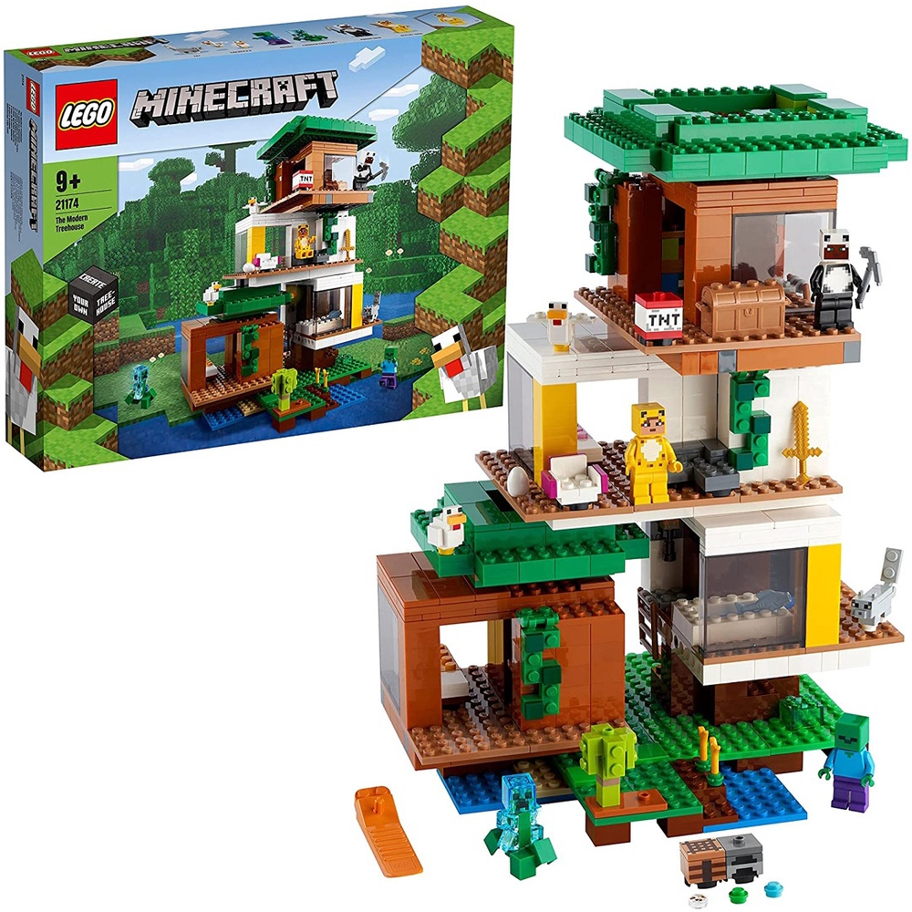 Lego Minecraft A Casa Da Árvore Moderna 21174 na Americanas Empresas