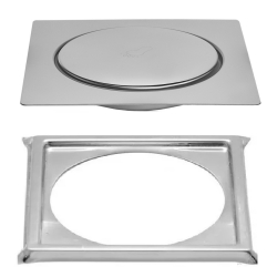 Ralo Click Inteligente Em Inox 15x15 Cm + Porta Grelha Menor preço em Ralo Click Inteligente Em Inox 15x15 Cm + Porta Grelha