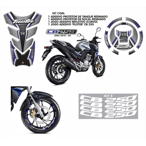 Kit Adesivo Resinado P/ Moto CBX 250 Twister 2003 a 2008