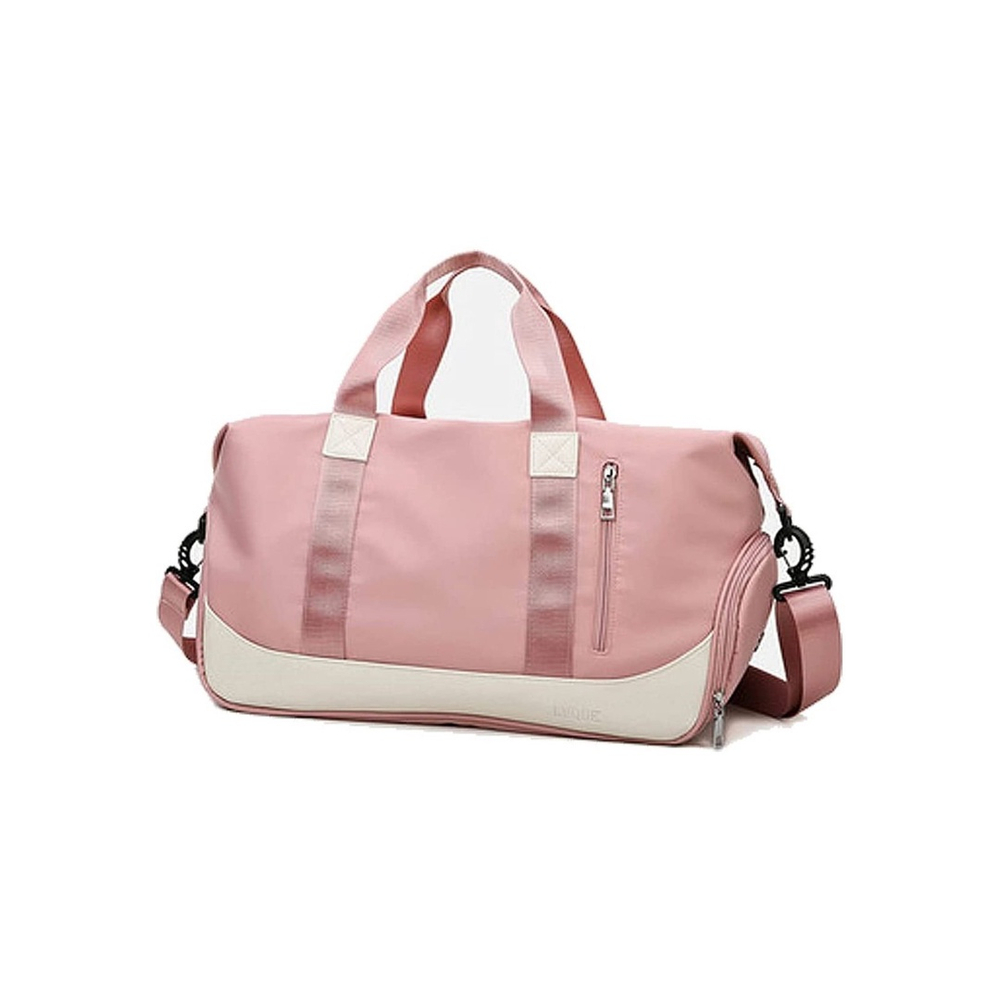 pink canvas duffle bolsa