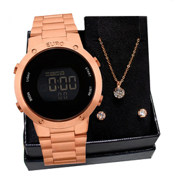 Relógio Feminino Euro Fashion Fit EUBJ3279AF/4J Rosé Gold + Colar e Brincos é boa?