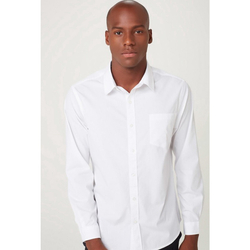 Camisa Básica Manga Longa Branca Hering Menor preço em Camisa Básica Manga Longa Branca Hering
