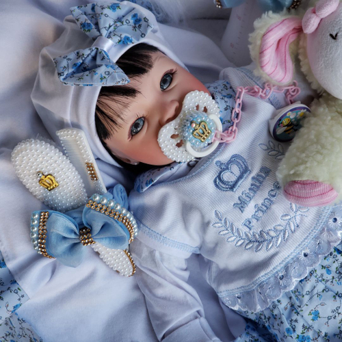 Boneca Bebe Reborn Barata De Pano Morena New born no Shoptime