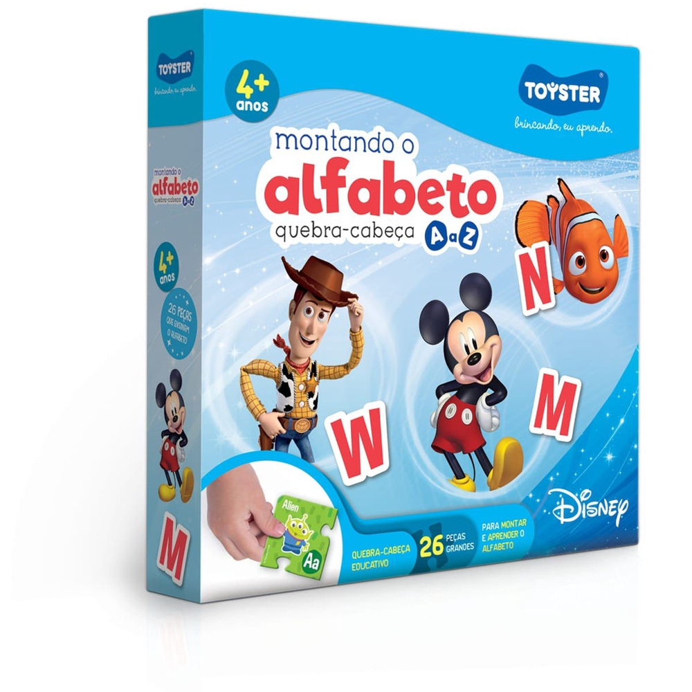 Jogo de quebra cabeca infantil etitoys disney com 3 jogos em Promoção na  Americanas