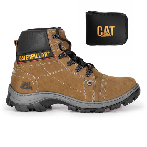 Kit Bota Botina Masculina Caterpillar Legitimo Impermeável Cinto