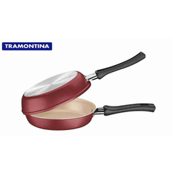 Omeleteira tramontina loreto em alumínio com revestimento interno antiaderente starflon max com cabos baquelite 20 cm vermelha é boa?