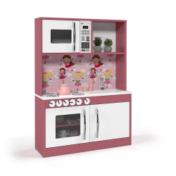 Cozinha Infantil Diana em mdf Branco/Rosa - Ofertamo é boa?