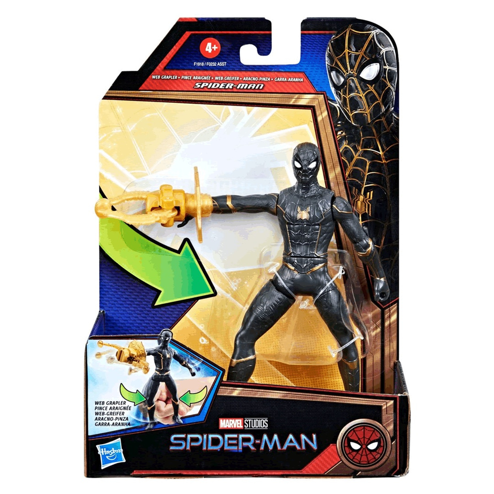 Boneco Action Figure Homem Aranha Spiderman Preto 17 Cm A6