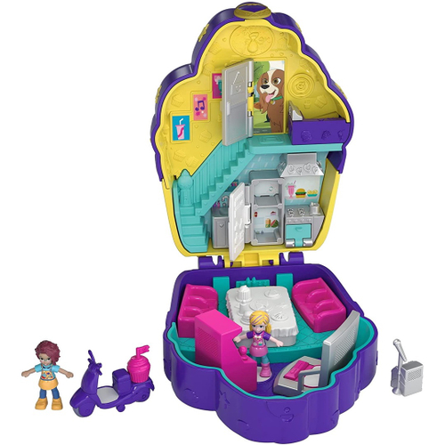 Polly Pocket Playset Mini Mundo Aventura Gato Sushi Mattel