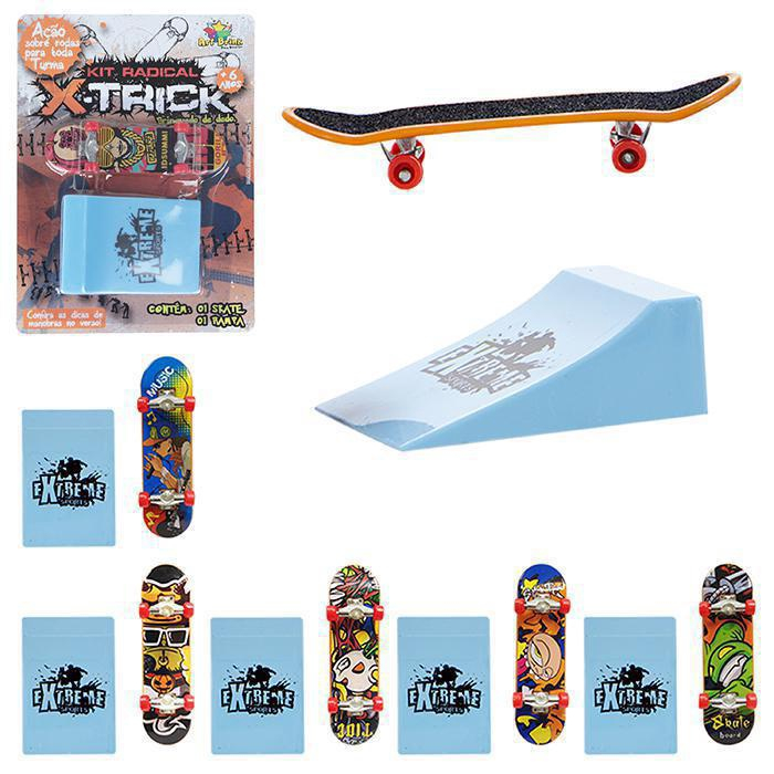 2 Unid Skate De Dedo Brinquedo Infantil Radical Kit Festa FingerBord