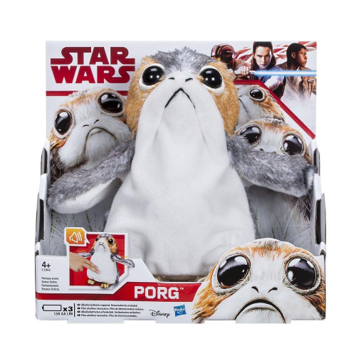 Boneco Pelúcia Star Wars Porg Eletronico Hasbro C1942 em Promoção na  Americanas