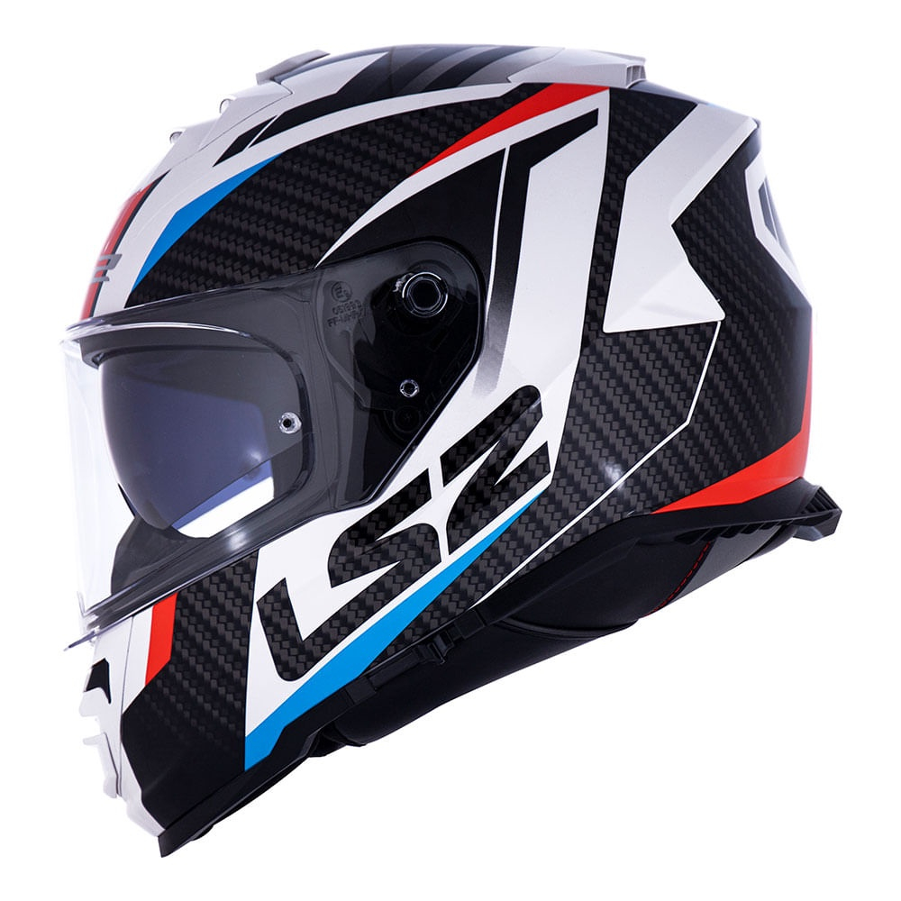 Capacete Ls Ff Storm Racer Blue Red Submarino